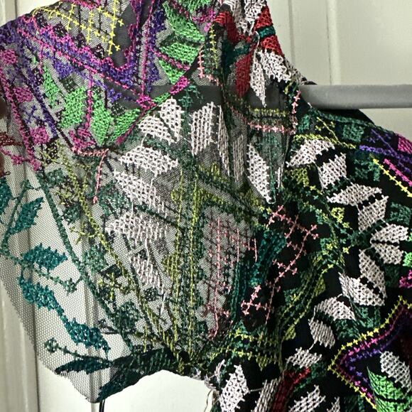 Alex Marie Veronica Embroidered Off-The-Shoulder Midi A-Line Dress Size 14 new - Picture 4 of 8